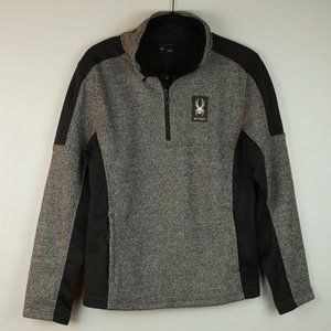 Spyder Charcoal Heather 1/4 Zip Pullover Jackets Men's Size Small‎